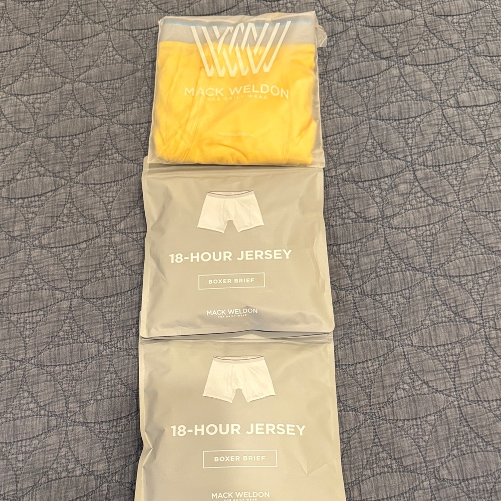 Mack Weldon Boxer Briefs - 18-Hour Jersey - size large (3 pairs)